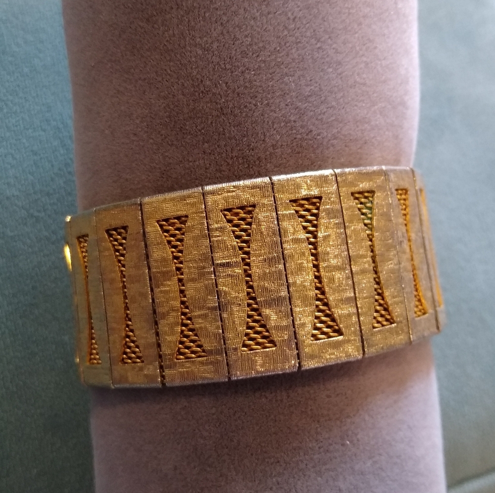 Textured Mesh Cuff Bracelet